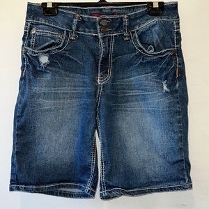 Zanadi Women’s 8 Denim Distressed Jean Shorts